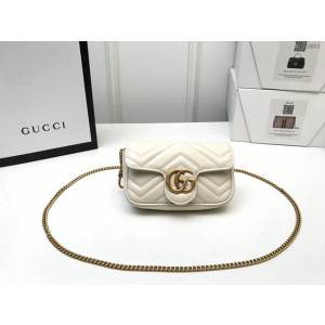 Gucci經典款女包 476433 古馳GG Marmont Mini迷你單肩斜跨鏈條包  gqy3653