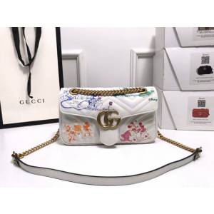 Gucci經典款女包 443497 古馳2020新款 GG Marmont系列 米奇系列 Gucci鏈條單肩斜挎包  gqy3660