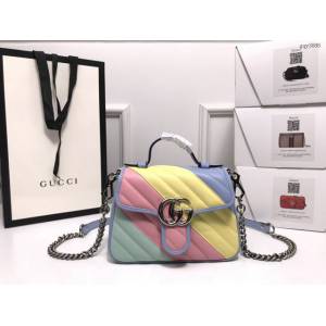 Gucci經典款女包 583571 古馳GG Marmont2020早秋系列女包 Gucci手提肩背女包  gqy3886