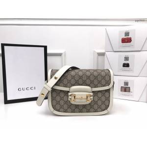Gucci經典款女包 602204 古馳1955 Horsebit Bag 經典馬銜扣 Gucci爆款女士單肩斜挎包  gqy3916