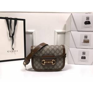 Gucci經典款女包 602205 古馳1955經典馬銜扣 小號 Gucci爆款女士單肩斜挎包  gqy3917