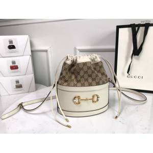 Gucci經典款女包 602118 古馳1955馬銜扣水桶包 Gucci女士肩背包  gqy3934