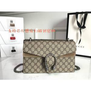 Gucci經典款女包 400249 古馳dionysus經典中號酒神包 晶片版 Gucci鏈條斜挎包  gqy3950