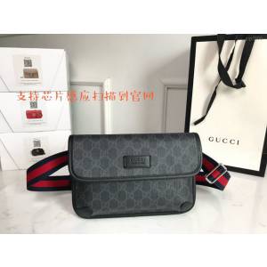 Gucci腰包 598113 古馳GUCCI新款腰包系列 晶片版 古奇虎頭腰包 男女同款  gqy3956