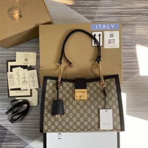 Gucci官網爆新款大號女包 古馳鎖扣雙肩帶肩背包479197 gqy4519