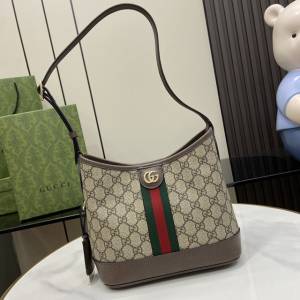 gucci專櫃新款手袋水桶包 古馳Ophidia系列GG小號肩背包 jcp1209