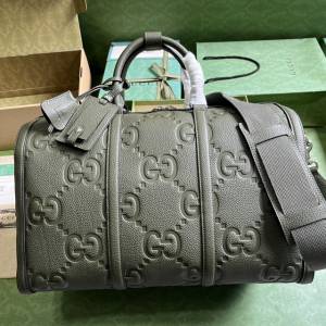 gucci專櫃新款原廠皮男士手提旅行袋 古馳雙G小號旅行包 jcp1635