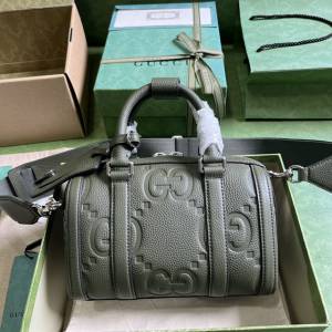 gucci專櫃2023年春夏系列新款原廠皮手提袋 古馳超級雙G迷你旅行包 jcp1642
