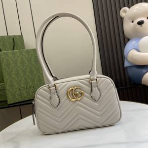 gucci專櫃新款原廠皮小頂柄包 古馳GG MARMONT小號手提包 jcp2178
