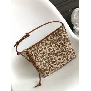 Loewe專櫃2022新款小號便當包飯盒包 羅意威Cubi Anagram腋下包 10232 lyw1089