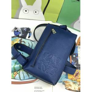 Loewe專櫃2022新款荔枝紋小牛皮T形小包 羅意威單肩斜挎男士手袋 11039 lyw1126