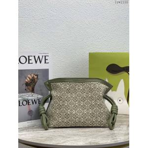 Loewe專櫃新款小牛皮束口抽繩福袋女款肩背包 羅意威Flamenco系列升級版迷你福袋 10855 lyw1155