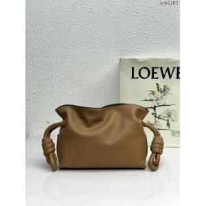 Loewe專櫃新款小牛皮束口抽繩福袋女款肩背包 羅意威Flamenco系列升級版迷你福袋 10855 lyw1162