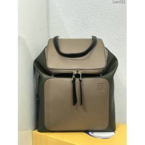 Loewe專櫃2022新顏色漸變綠全皮雙肩包 黃子韜同款羅意威男士後背包 10268 lyw1221