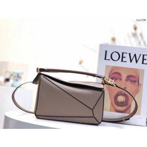 Loewe專櫃羅意威女款Puzzle系列中號拼色純色手提手拎單肩斜挎包 10171 lyw1298