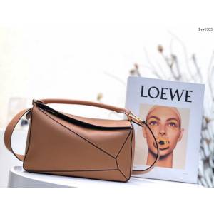 Loewe專櫃羅意威女款Puzzle系列中號拼色純色手提手拎單肩斜挎包 10171 lyw1303
