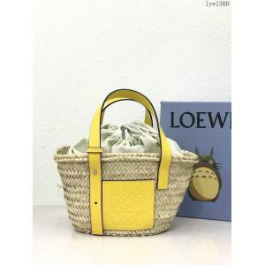 Loewe專櫃同步2022最新款白色草編菜籃子 羅意威小號草編包 型號10129 lyw1360