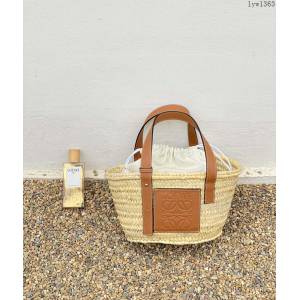 Loewe專櫃同步2022最新款白色草編菜籃子 羅意威小號草編包 型號10129 lyw1363