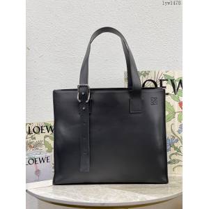 Loewe專櫃新款男包全皮托特包 羅意威Buckle Horizontal Tote手袋 型號10959 lyw1478