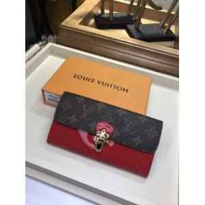 路易威登LV錢包 LV女士翻蓋長錢包 M61719 紅色 CHERRYWOOD錢夾 xxlv1012