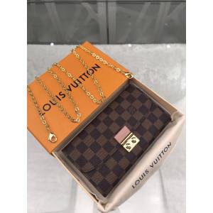 路易威登LV女包 LV Croisette手袋 鏈條帆布棋盤格單肩斜挎手提包 N61273 xxlv1088