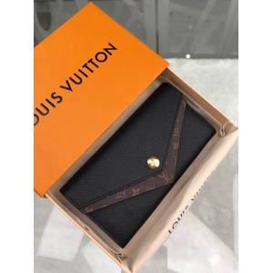 路易威登LV錢包 LV女士翻蓋長錢包 M64319 黑色粒紋小牛皮女士長夾 xxlv1235