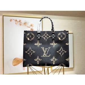 路易威登LV女包 LV新款手提袋 M44576 黑白拼色 Onthego手袋 xxlv1311