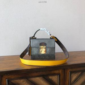 路易威登LV女包 LV複刻版新品女士手提包 M90376 Spring Street手袋 漆面牛皮單肩斜挎包 xxlv1341