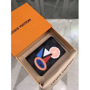 路易威登LV錢包 N64440 2017 League系列 LV黑格男士口袋夾 xxlv1560