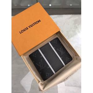 路易威登LV錢包 M64439 藤原浩合作款錢夾 LV黑花男士短夾錢包 xxlv1562