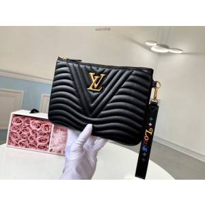 路易威登LV手包 LV小牛皮女士手拿包 M63943 New Wave拉鏈手拿包 xxlv1636