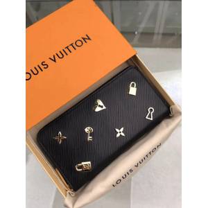 路易威登LV錢包 M63991 LV水波紋拉鏈錢夾 LV Love Lock系列 LV長夾錢包 xxlv1674