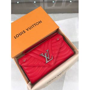 路易威登LV錢包 M63729 絎縫波浪圖案 LV全皮女士手拿長錢包 xxlv1841