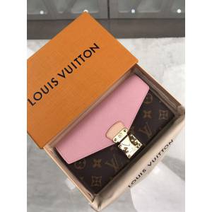 路易威登LV錢包 M61279 LV翻蓋女款長錢夾錢包 LV經典老花配皮長夾 xxlv1870