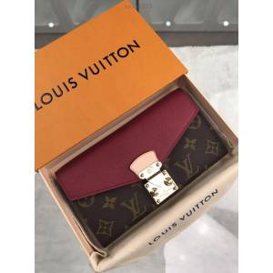 路易威登LV錢包 M58413 LV翻蓋女款長錢夾錢包 LV經典老花配皮長夾 xxlv1873