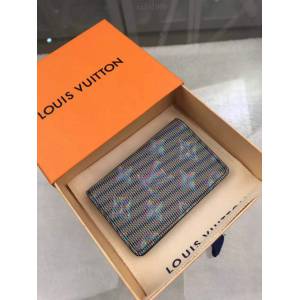 路易威登LV錢包 M60502蘭花 2019秋冬款 男女款卡夾 LV新款帆布皮夾卡包 xxlv1909