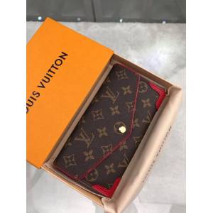 路易威登LV錢包 M61184 LV信封式錢夾 LV老花女款翻蓋長錢包 xxlv1924