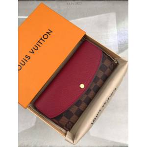 路易威登LV錢包 N61262 LV格紋帆布配柔軟小牛皮長夾 LV經典款女款翻蓋長錢包 xxlv1927