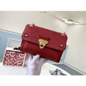 路易威登LV女包 M44867 Vavin小號手袋 LV全皮壓花吸扣蓋頭迷你鏈條包 xxlv1996