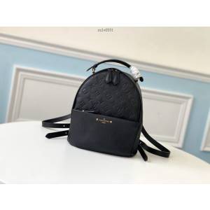 路易威登LV雙肩包 M44016 Sorbonne時尚旅行背包 LV黑色壓花牛皮雙肩背包 xxlv2031
