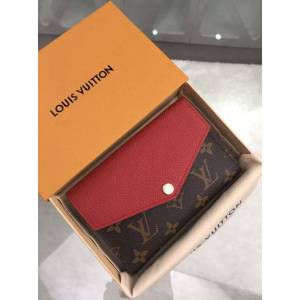 路易威登LV錢包 M60140 LV老花配皮女士翻蓋錢包 LV新配色中夾包 xxlv2147