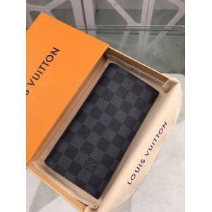 路易威登LV錢包 N64421 Alexandre錢夾 LV男士對折錢包 LV黑格長夾錢包 xxlv2152