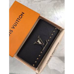 路易威登LV錢包 M64102 飾有高級時裝花邊褶邊 LV特色錢夾 LV皮革女士翻蓋長錢包 xxlv2307