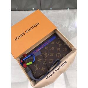 路易威登LV錢包 M63045 2018春夏時裝秀新品 D形環Ribbon手袋 LV手拿包 零錢卡包 xxlv2332