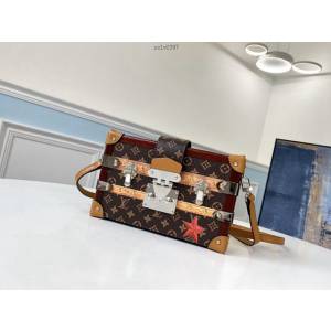 路易威登LV女包 M52737楓葉盒子 新款Petite Malle手袋 LV軟盒子肩背包 xxlv2397