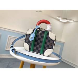 路易威登LV女包 N40233 Valisette BB手袋 LV拼色小號箱包 手提肩背包 xxlv2422