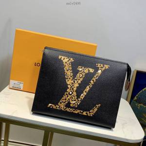 路易威登LV手包 M47544 克彩繪 Monogram帆布盥洗袋 LV經典百搭款男士手拿包 收納袋 xxlv2496