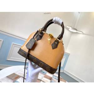 路易威登LV女包 M40302 杏花 Alma BB經典包款 LV全皮手提肩背貝殼包 xxlv2672