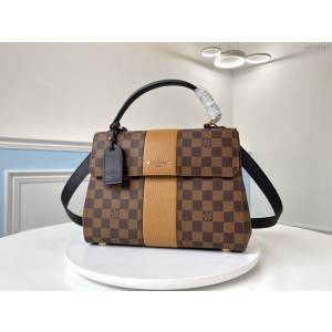 路易威登LV女包 N40257 棕黃色中號 Bond Street單柄手袋 LV棋盤格新款手提肩背斜挎女包 xxlv2747