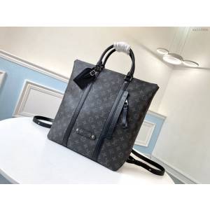 路易威登LV雙肩包 M45221 Gaston Labels特別款 Tote雙肩包 LV新款男士手提後背包 xxlv2904